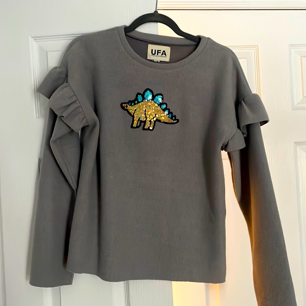 UFA dinosaur sequinned shirt